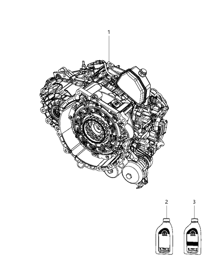 2011 Dodge Avenger Transmission / Transaxle Assembly of Automatic Transmission Diagram 3 - Thumbnail