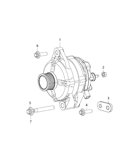 2019 Jeep Compass Bracket Alternator Diagram for 4627090AA