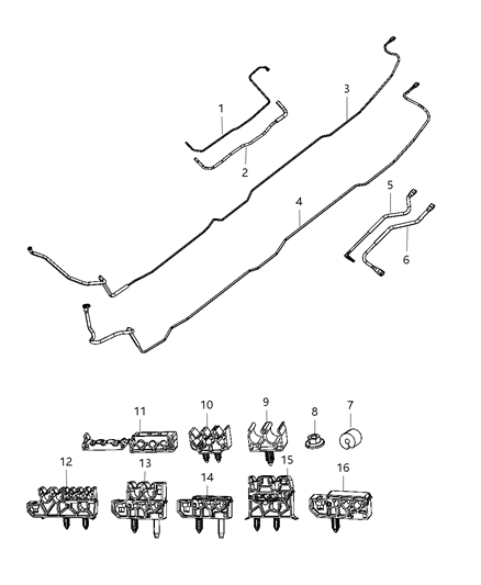2012 Ram 3500 Jumper Fuel Return Fuel Pump Module To Fuel Line Diagram for 68161448AA
