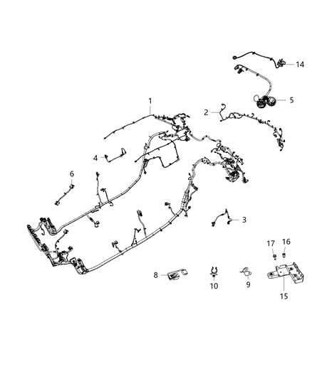 2020 Jeep Compass Wiring Trailer Tow Diagram for 68255616AA