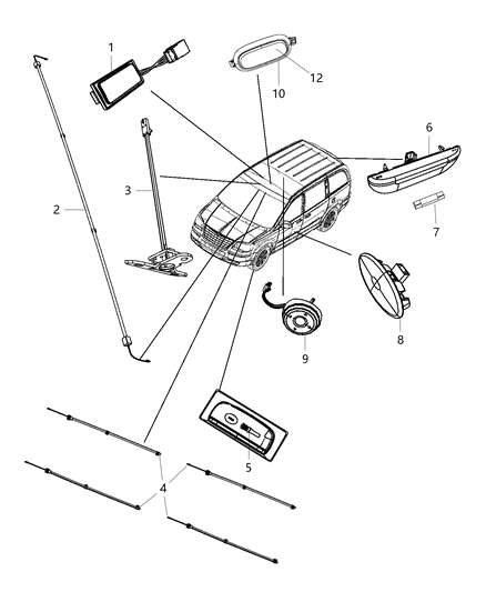 2014 Dodge Grand Caravan Lamp Flashlight Diagram for 1LZ65ES3AC
