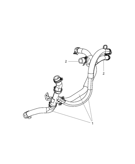 2009 Chrysler PT Cruiser Heater Plumbing Diagram 1 - Thumbnail