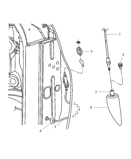 2006 Dodge Ram 1500 Receiver Diagram for 82208881AA