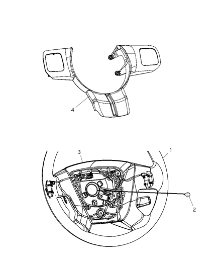 2011 Jeep Compass Wheel Steering Diagram for 1TT661DFAB