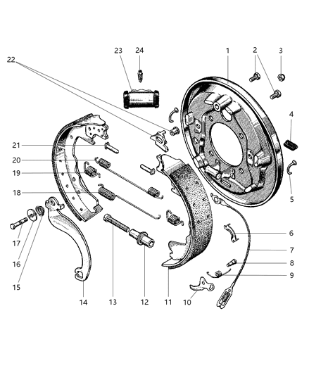 2001 Dodge Ram 3500 Regular Cab Brakes, Rear Diagram