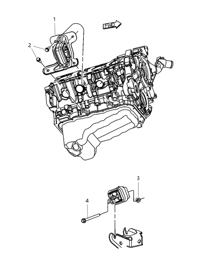 2011 Dodge Nitro Engine Mounting Right Side Diagram 1 - Thumbnail