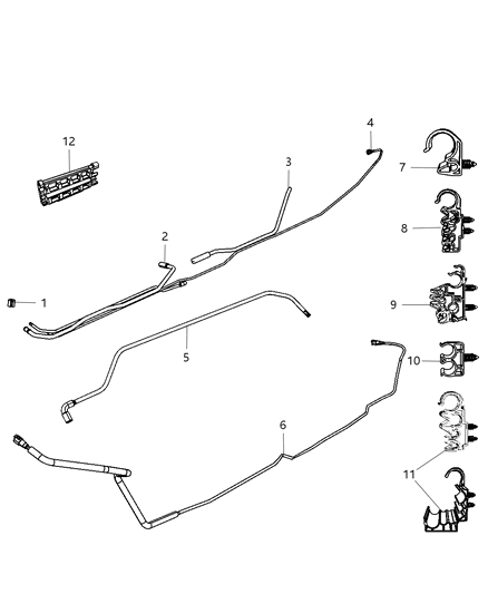 2011 Ram 2500 Fuel Lines, Rear Diagram