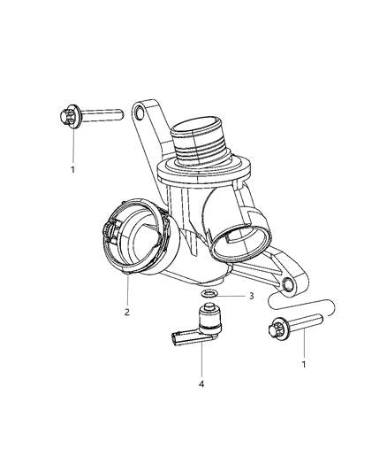 2012 Dodge Caliber Thermostat & Related Parts Diagram 2 - Thumbnail