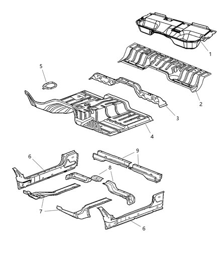 2007 Dodge Ram 3500 Cab Chassis Floor Pan Diagram