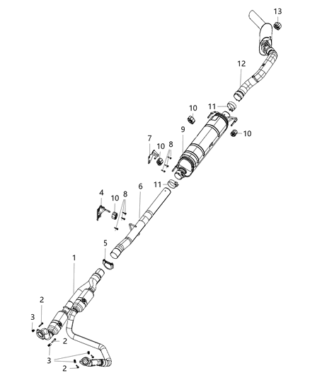 2020 Ram 2500 Exhaust System Diagram 1 - Thumbnail