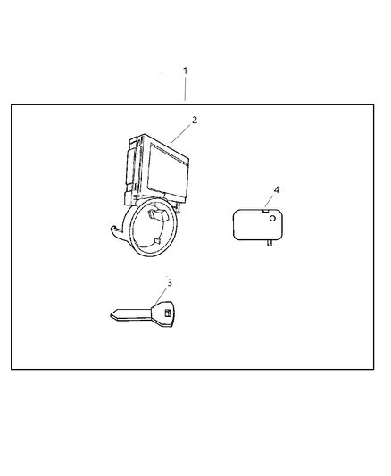 2003 Dodge Ram 2500 Alarm Package - Security With Sentry Key Diagram