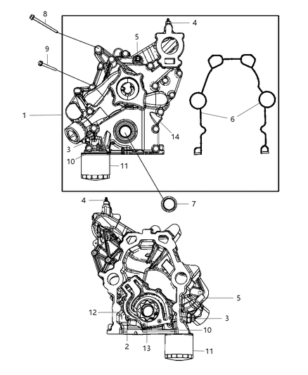 2009 Dodge Viper Alternator Bolt Diagram for 6102045AA