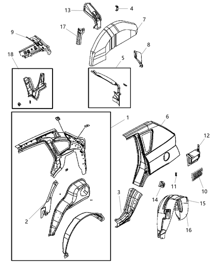 2013 Jeep Compass Patch Mastic Diagram for 68089273AB