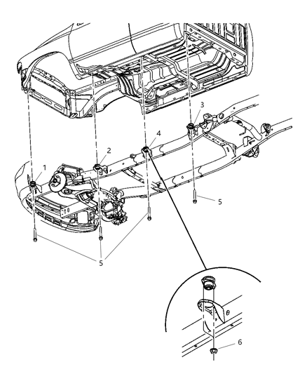 2012 Ram 3500 Pickup Body Hold Down Diagram 2 - Thumbnail