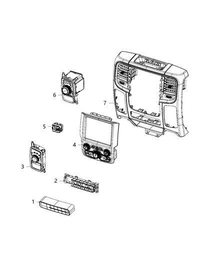 2020 Ram 1500 Classic Switches - Powertrain Diagram