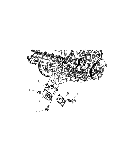 2004 Dodge Ram 1500 Engine Mounting, Front Diagram 3 - Thumbnail