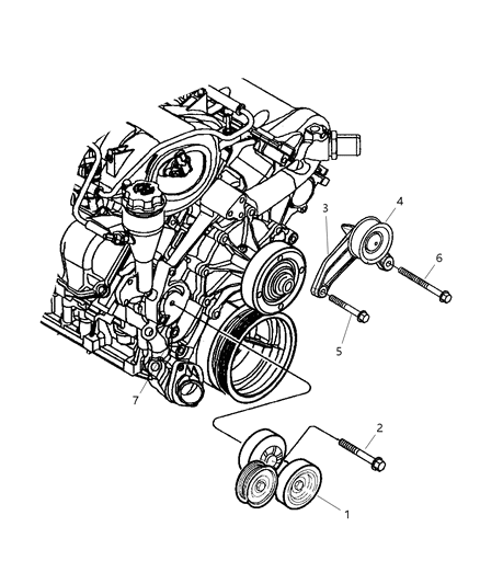 2007 Dodge Nitro Drive Pulleys Diagram 2 - Thumbnail