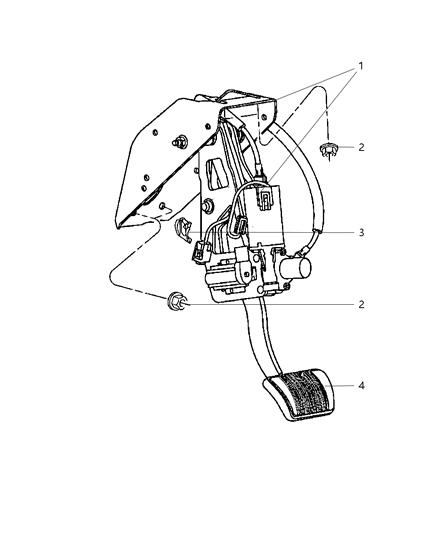2009 Jeep Commander Brake Pedals Diagram 1 - Thumbnail