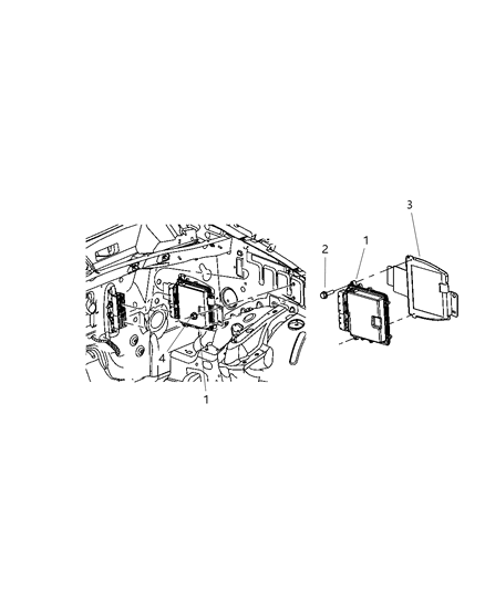 2007 Dodge Nitro Module Engine Controller Diagram for 5094575AB