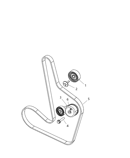 2007 Chrysler Sebring Pulley & Related Parts Diagram 3 - Thumbnail