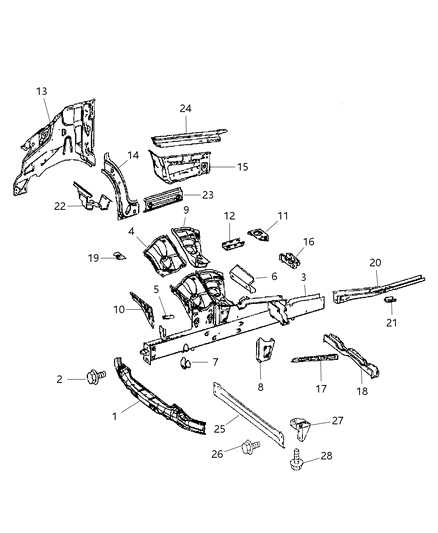 2008 Dodge Sprinter 2500 Front Fender Diagram 1 - Thumbnail