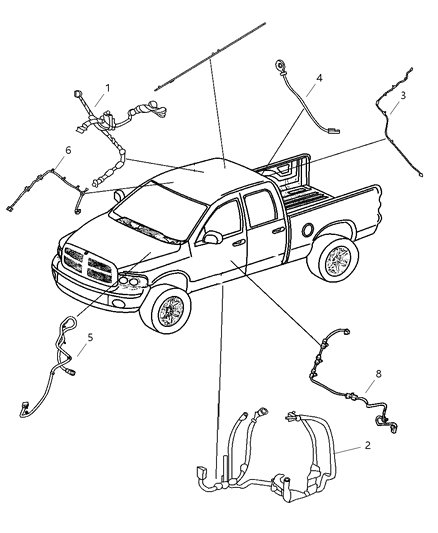 2009 Dodge Ram 1500 Wiring Console Diagram for 68050844AA