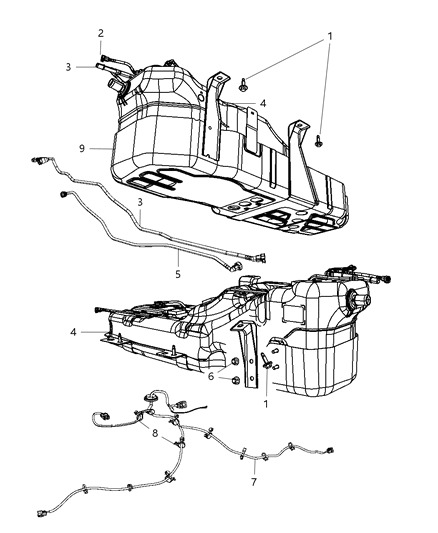 2009 Dodge Nitro Vent Tube Diagram for 52125226AB