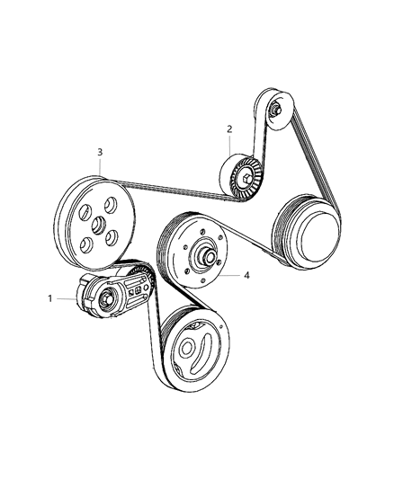 2007 Jeep Wrangler Drive Pulleys Diagram 1 - Thumbnail