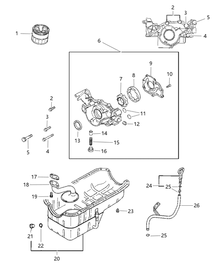 1997 Chrysler Cirrus Engine Oiling Diagram 3 - Thumbnail