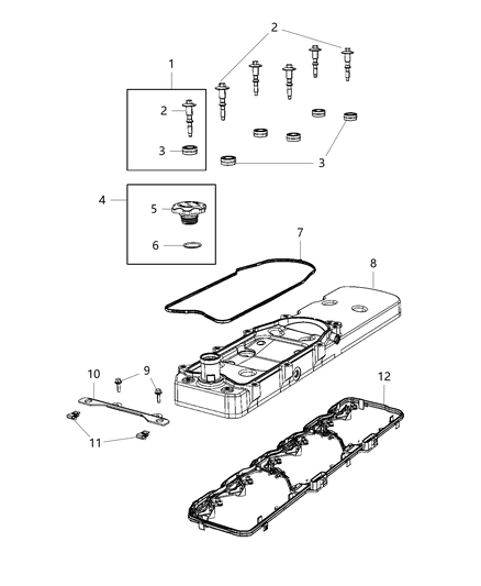 2020 Ram 3500 Cab Chassis Cylinder Head Covers Diagram 2 - Thumbnail