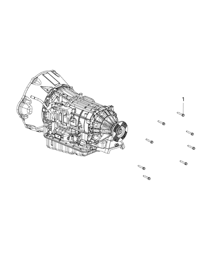 2014 Ram 3500 Cab Chassis Mounting Bolts of Automatic Transmission Diagram 3 - Thumbnail