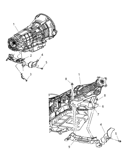 2006 Jeep Grand Cherokee Insulator Transmission Support Diagram for 52124104AB