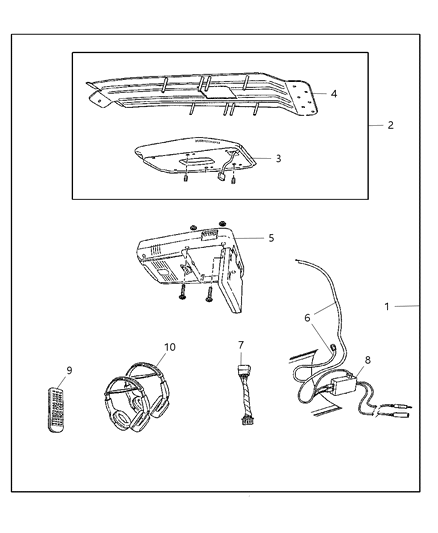 2005 Dodge Ram 1500 Bracket Mounting Diagram for 5166865AA