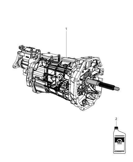 2009 Dodge Challenger Transmission / Transaxle Assembly of Manual Transmission Diagram