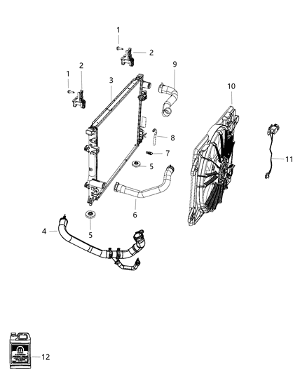 2020 Chrysler 300 Radiator & Related Parts Diagram 1 - Thumbnail