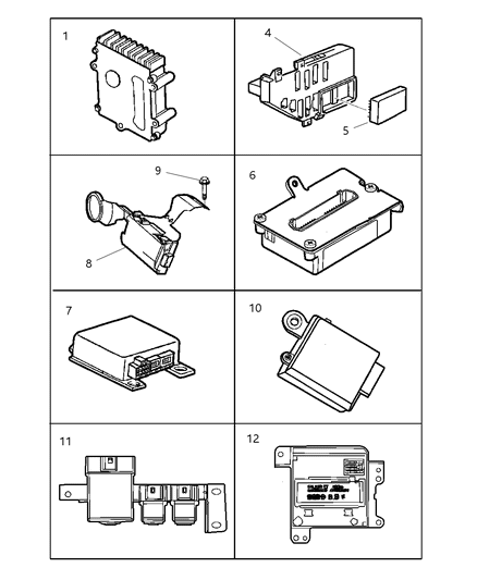 2000 Chrysler Sebring Control Module Diagram for 4602249AC