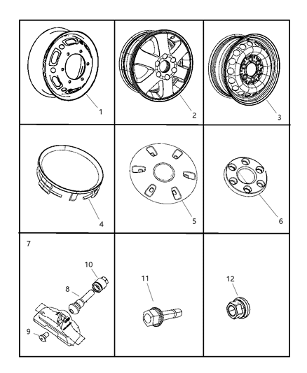 2008 Dodge Sprinter 3500 Wheels & Hardware Diagram 2 - Thumbnail