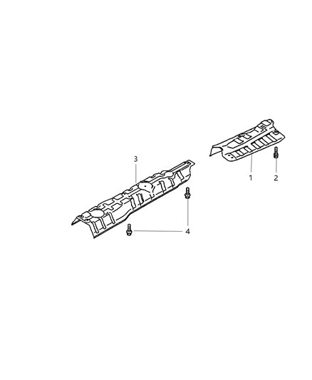 2004 Dodge Stratus Heat Shield, Front Diagram for MR447468
