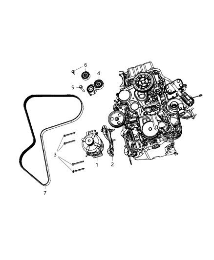 2007 Jeep Wrangler Alternator Diagram 1 - Thumbnail