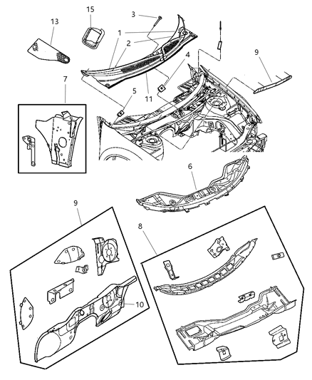 2004 Chrysler Sebring Panel Dash Diagram for 5056116AH