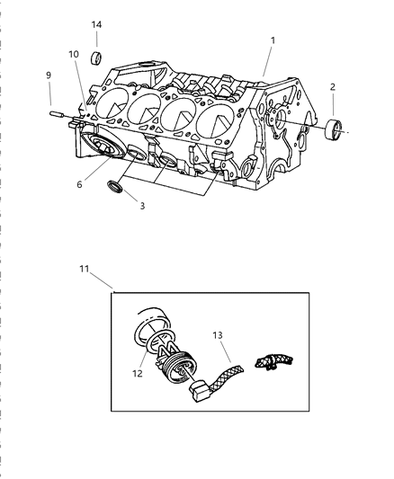 1999 Dodge Ram 3500 Regular Cab Cylinder Block Diagram 2 - Thumbnail