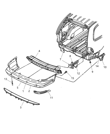 1999 Dodge Grand Caravan Energy Absorber Diagram for 4676283