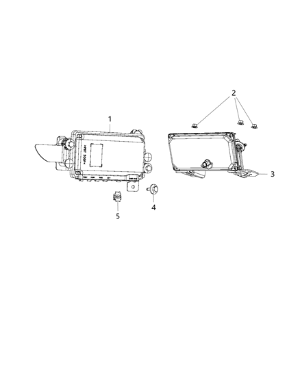 2019 Ram 1500 New Style Modules, Surround View Camera And Radar Control Diagram