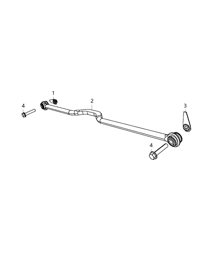 2021 Jeep Gladiator Track Bar, Rear Diagram for 55079467AB