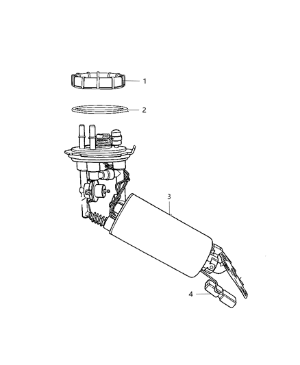 2010 Chrysler PT Cruiser Module Kit Fuel Pump/Level Unit Diagram for 5161377AE