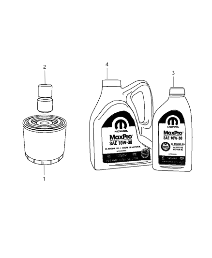 2009 Dodge Ram 1500 Engine Oil , Engine Oil Filter , Adapter And Splash Guard Diagram 3 - Thumbnail