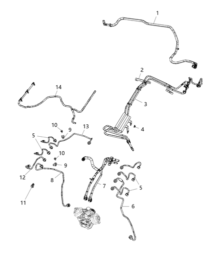 2021 Jeep Wrangler Fuel Lines/Tubes And Related Parts Diagram 5 - Thumbnail