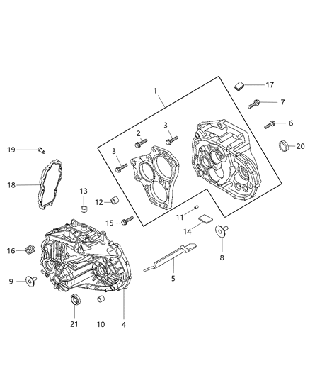 2013 Dodge Dart Bolt Hexagon Flange Head M8X43 Diagram for 68184579AA