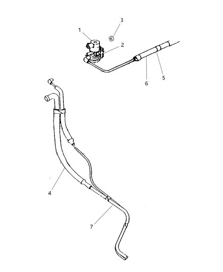 2002 Dodge Dakota Emission Control Vacuum Harness Diagram 2 - Thumbnail