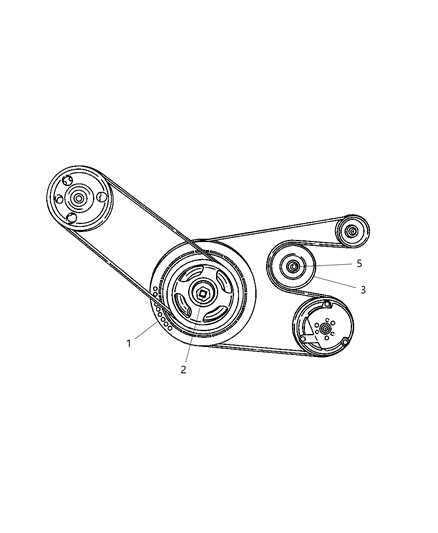 2000 Dodge Caravan Pulley & Related Parts Diagram 1 - Thumbnail